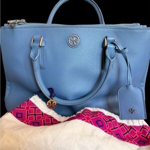 Tory Burch Light Blue Satchel